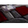 Tapis rouge / gris à poils longs Corey-Leigh