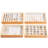 4-Set Bamboo Stackable Jewellery Organizer Tray, Jewellery Drawer Inserts Container Display Case Storage With Removable Dividers -Warmwhite