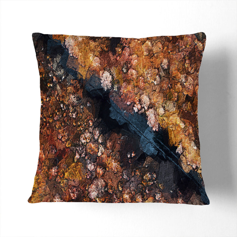 Abstract Square Throw Cushion, 55cm H x 55cm W x 20cm D