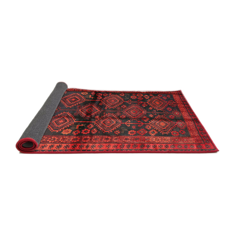 Tapis rouge à motif sud-ouest, Rond 3 pi
