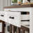 Sideboard Buffet Cabinet With Storage 53.1" Modern Cabinet Glass Door Buffet Table