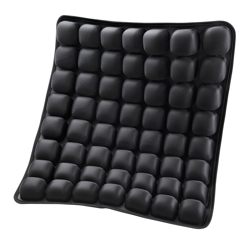 Coussin de siège gonflable, coussin de siège à alvéoles 3D pour soulagement de la pression, coussin de siège en lycra et en TPU avec pompe manuelle, léger et portable pour le voyage, le bureau, la voiture, l'avion
