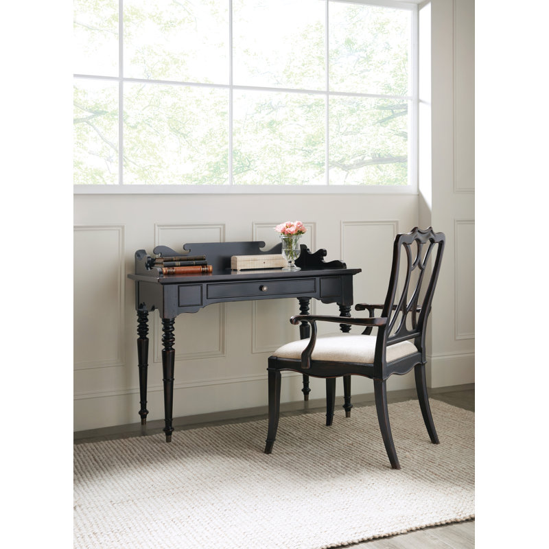 Charleston Upholstered Arm Chair, Black