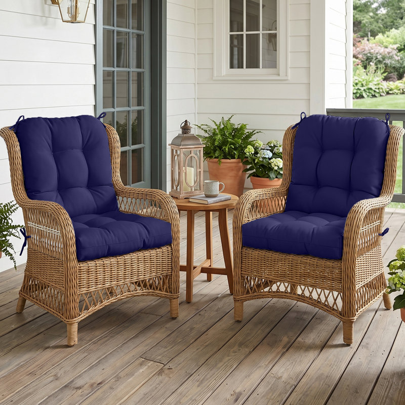 Indoor/Outdoor Seat/Back Cushion, Dark Blue