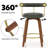Faux Leather Swivel Bar Stools (Set Of 2)-1271729986