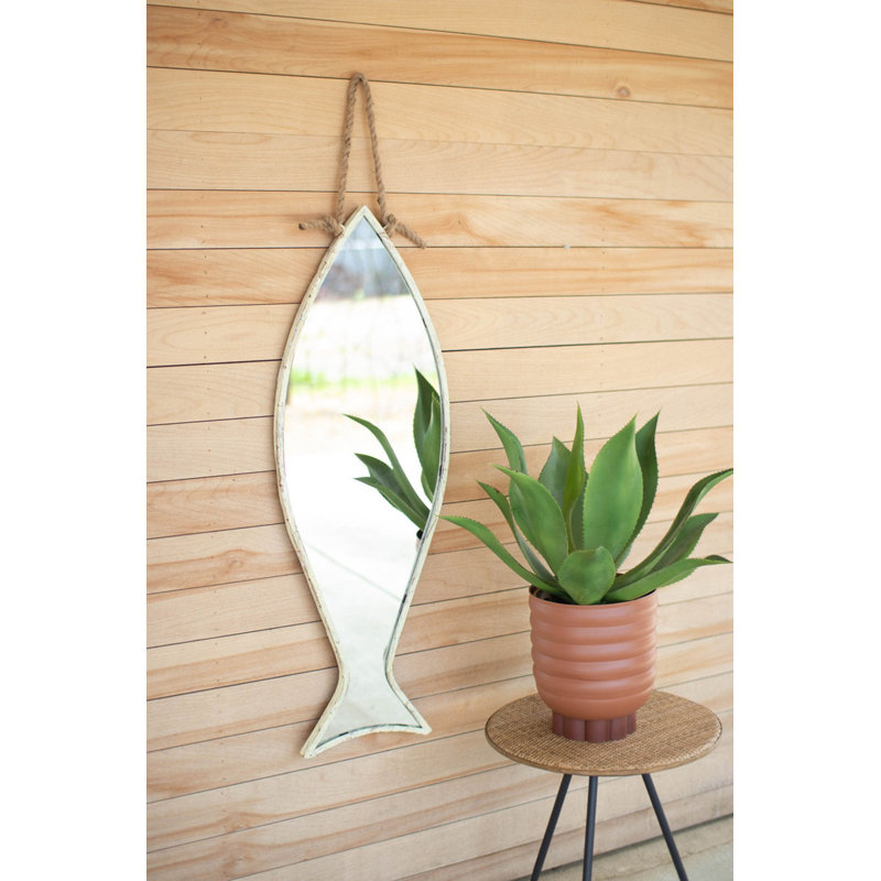  Miroir vertical mural avec crochet pour corde H 39,8 po
