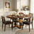 Modern 43"-59" Extendable Dining Table, Round to Oval Pedestal Table with Built-in Butterfly Leaf & Storage Base, Seats 4-6, Walnut-1088692528