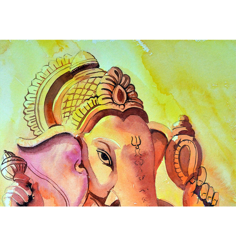 Bhawawan Ganapati | Aquarelle de Rajib Agarwal
