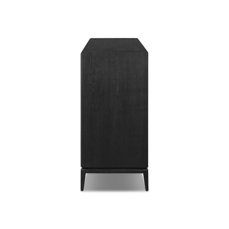 Rosenell 8 Drawer Dresser, Black Oak Veneer