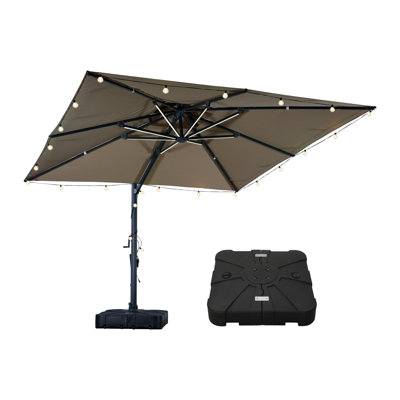 Parasol lumineux en porte-à-faux 10X10ft