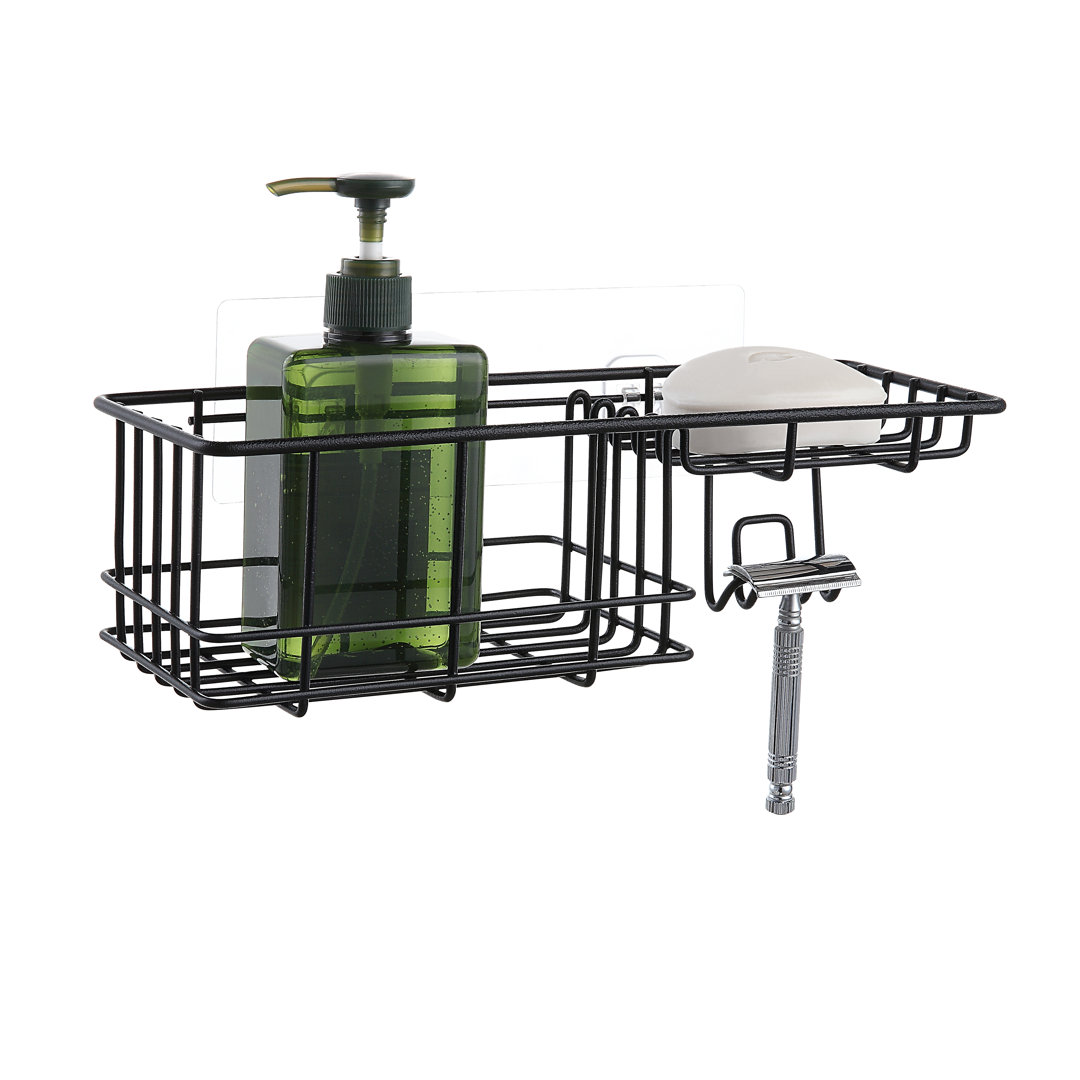 Dikshant Wall Mounted Shower Caddy With Removable Adhesive Hook. No Drilling Needed Rebrilliant 