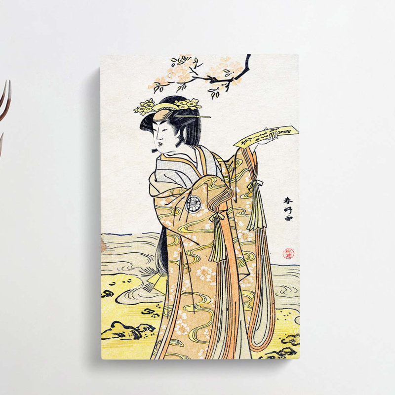 The Third Segawa Kikunojo by Katsukawa Shunko - Wrapped Canvas Painting, 60cm H x 40cm W x 3cm D