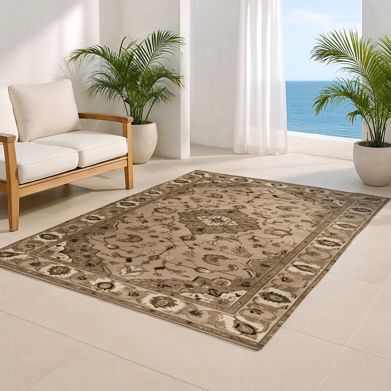 Tapis d'intérieur et d'extérieur Tabriz, Rectangulaire 8 pi x 10 pi