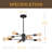 8-Light Dimmable Sputnik Chandelier Modern Linear Pendant Light-211694273