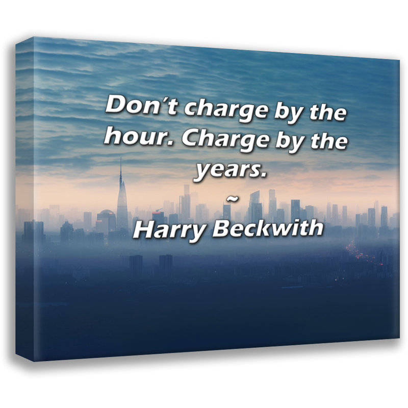 «Artsy Quote» par Harry Beckwith, toile tendue avec châssis, H 13 po x l 18 po