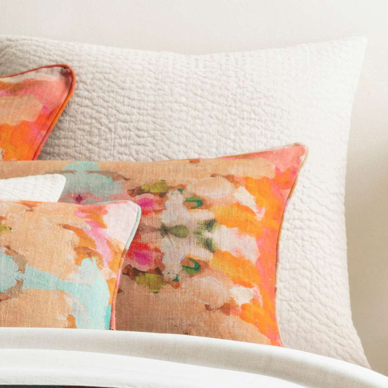 Seychelles Quilted Sham, Euro, Dove White