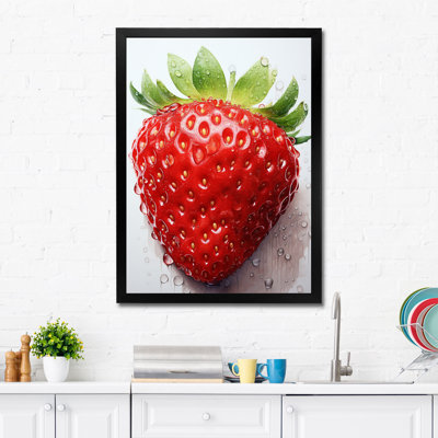 Fruit Sweet Strawberry Pointillism I, reproduction d'art sur toile