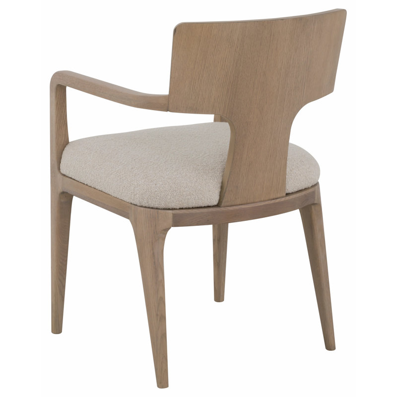 Chaise avec accoudoirs Everett, Lin 3156, Tabac