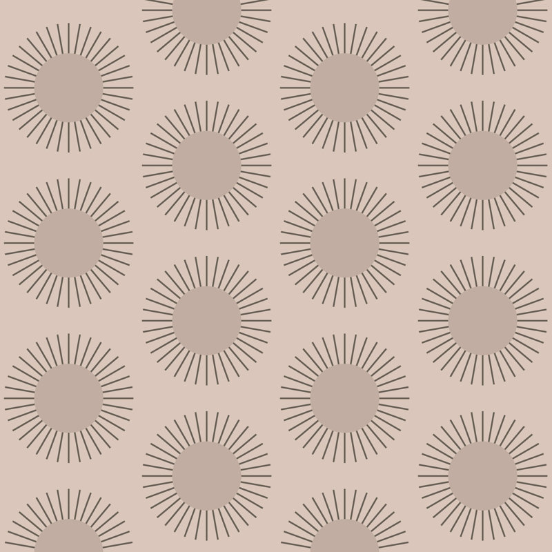 Sunburst - papier peint rose en céramique