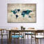 «Aged World Map I», reproduction sur toile-1224465068