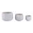 Clay Planters Modern Decorative Garden Pots Contemporary Rounded Design Sleek Style Indoor Outdoor Display Set Of 3