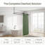 Tringle de douche ovale à fixation murale en aluminium avec support de plafond pour baignoire autoportante sur pieds Utopia Alley-69959832