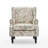 Duward Bird Floral Upholstered Wingback Accent Chair with Nailhead Trim-2107358652