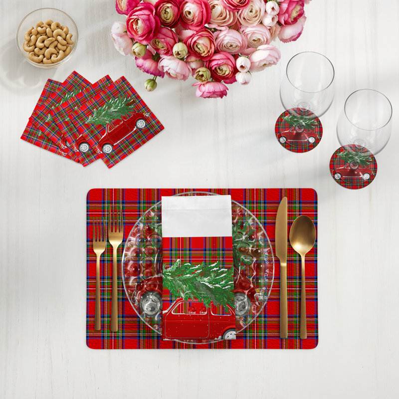 Vegan Leather Retangle Placemats