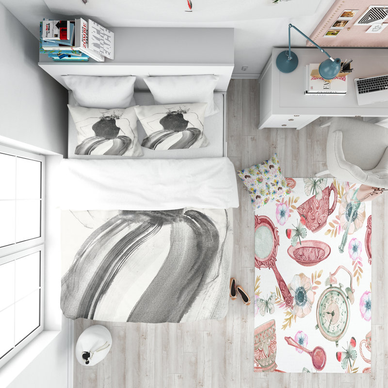 Ensemble de housse de couette mode féminin ii teenage, Housse de couette très grand + 2 taies décoratives