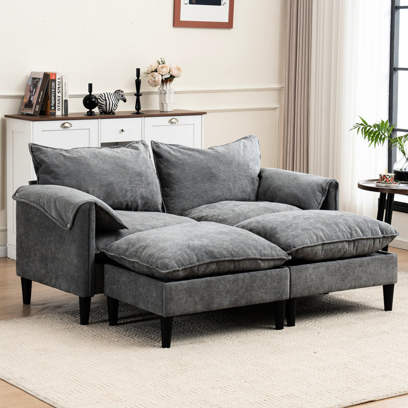 En U avec rangement et gris - 2 pour le salon, la chambre à coucher, le bureau et les petits espaces, Gris