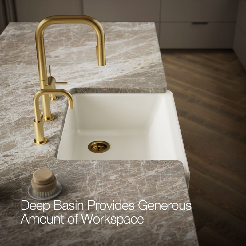 Whitehaven® 30" L x 22" W Farmhouse Kitchen Sink, Biscuit