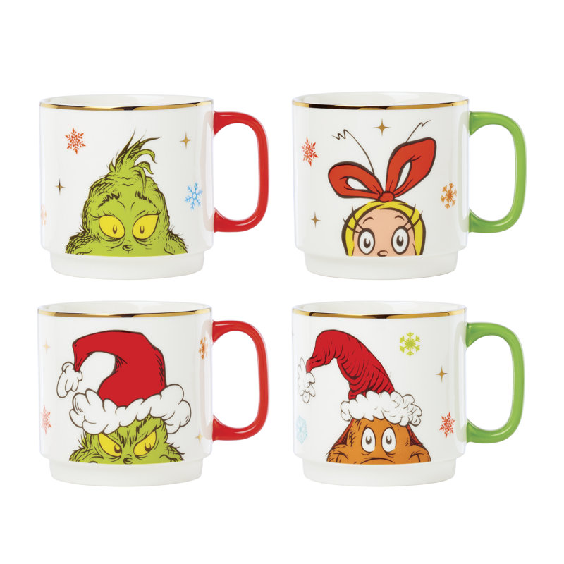 Ensemble de 4 tasses empilables Merry Grinchmas