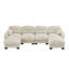 Canapé 4 places modulaire en forme de U avec mousse ergonomique et repose-pieds-132524303