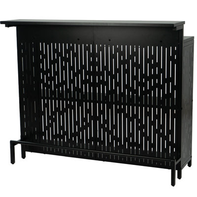 Modern Home Mini Bar Table With Storage And Footrest