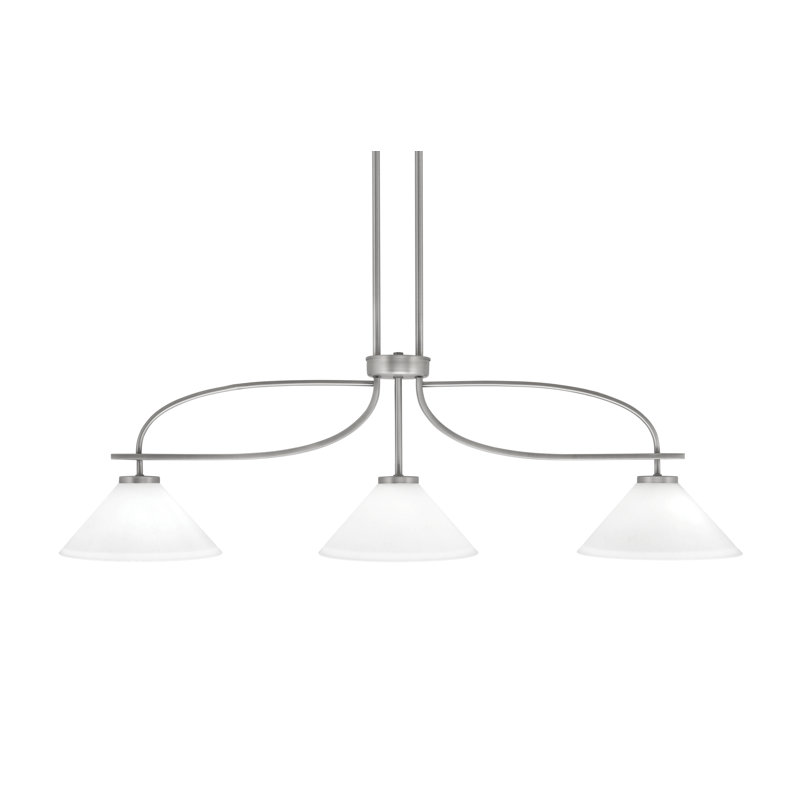 Luminaire pour îlot de cuisine 3 lumières Cavella, Graphite