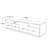 Modern TV Stand, 100% Melamine Coated Particle Board, Atlantic Pine & White, 70.9 x 17.6 x 17.6 inches | Thickness: 0.7 inches | Scandinavian Design, Stylish Storage Solution for Living Room & Entertainment Areas-1583651358