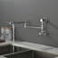 Robinet de cuisine mural à bras articulé pliable, robinet de cuisine à deux poignées en laiton massif pour utilisation sur une cuisinière-129787133