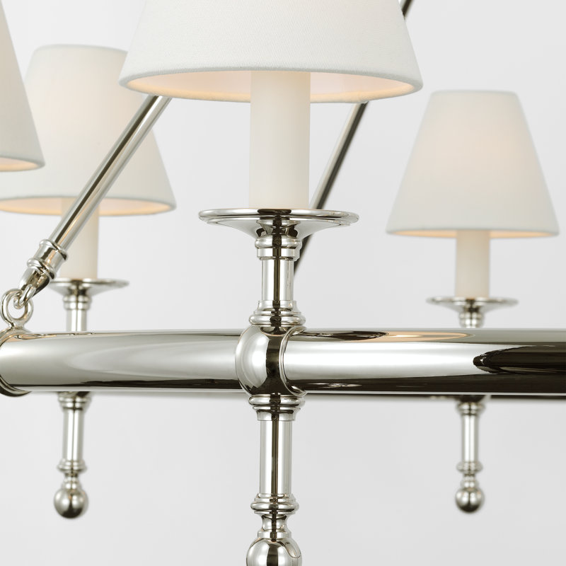 Classic 8 - Light Chandelier, Polished Nickel