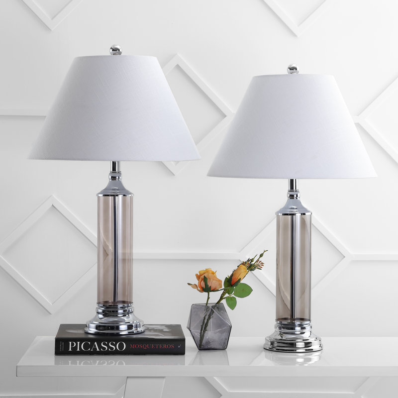 Fagaras Glass Table Lamp, Smoked/Gray