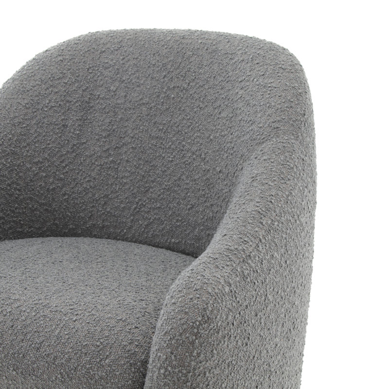 Nora Upholstered Dining Chair, Charcoal Polyester