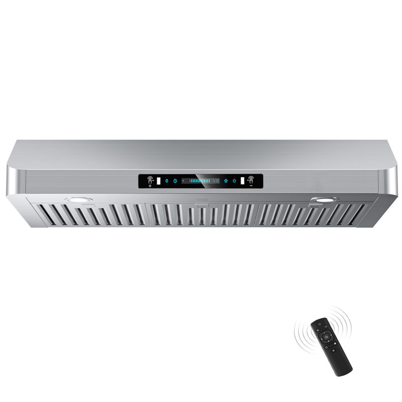 Hotte sous un conduit 36 pouces 600 CFM en acier inoxydable avec garantie de 10 ans, ventilation à 3 voies et contrôle des mouvements