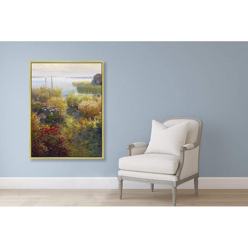Whispers At The Water's Edge Print, Gold, 26" H x 26" W
