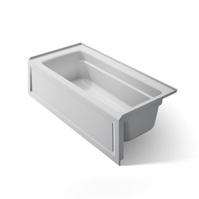 Archer 66" X 32" Alcove Bath with Bask Heated Surface, Integral Apron, Integral Flange, and Right-Hand Drain