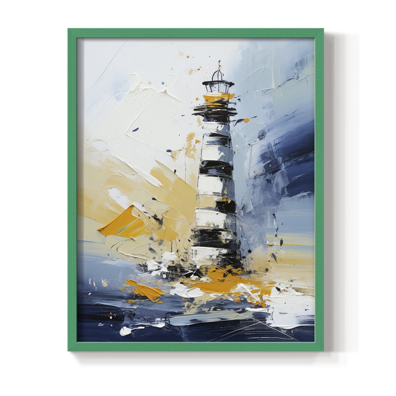Impression encadrée NAUTICAL Series Dxx - Bois massif, 30" H x 24" W, Vert