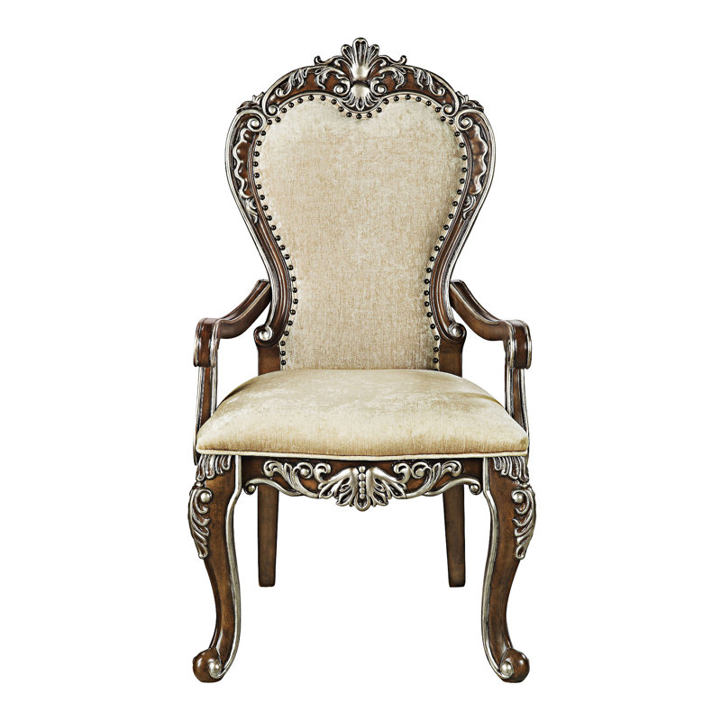 Chaise rembourrée avec accoudoirs (ensemble de 2)