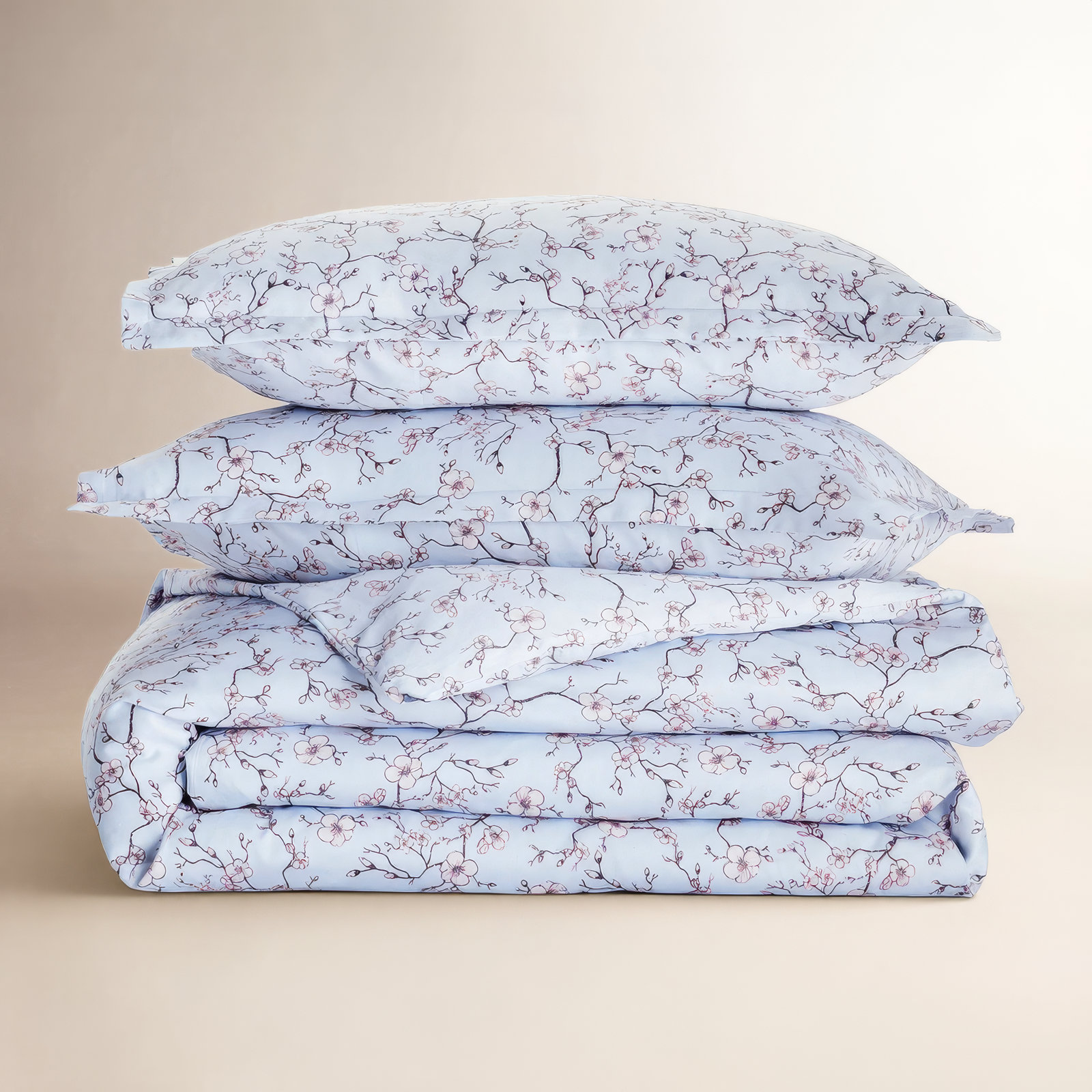 Aura Cotton Duvet Cover Set, Queen Duvet Cover + 2 Standard Sham