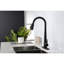 Kitchen Faucet With Pull Down - Stainless Steel, High Arc, Single Handle, Low Maintenance, Matt Black Versatile,-124242018