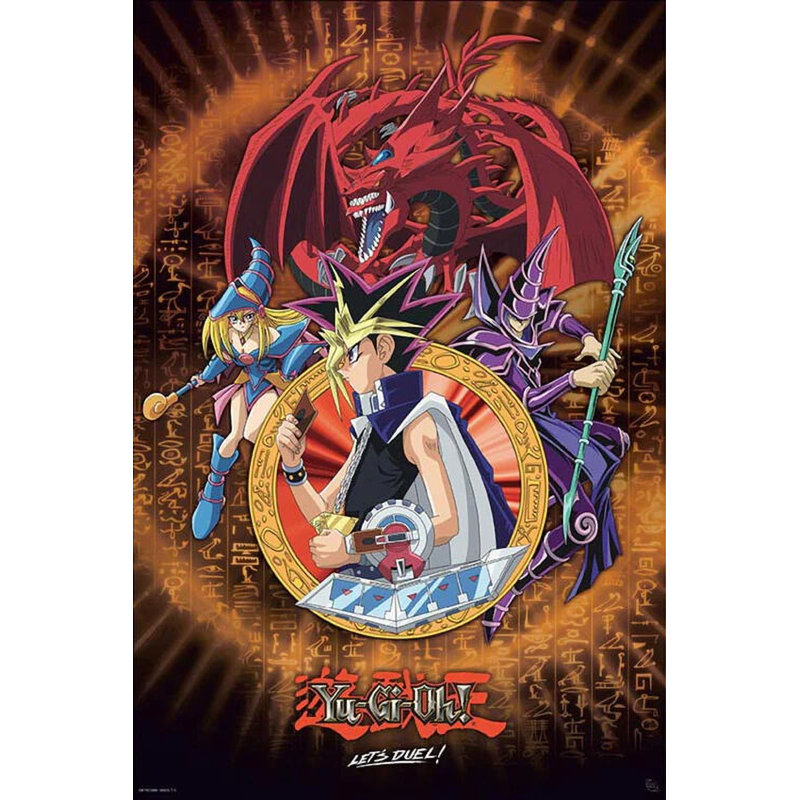  Officiellement sous licence, Gi Gi Oh! Affiche d'art 24 x 36 pouces Sergi Slifer & Magicien - reproduction décorative - papier affiche - prêt à encadrer
