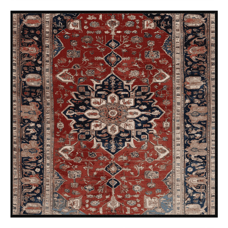 Tapis brun lavable à la machine, Carré 5 pi