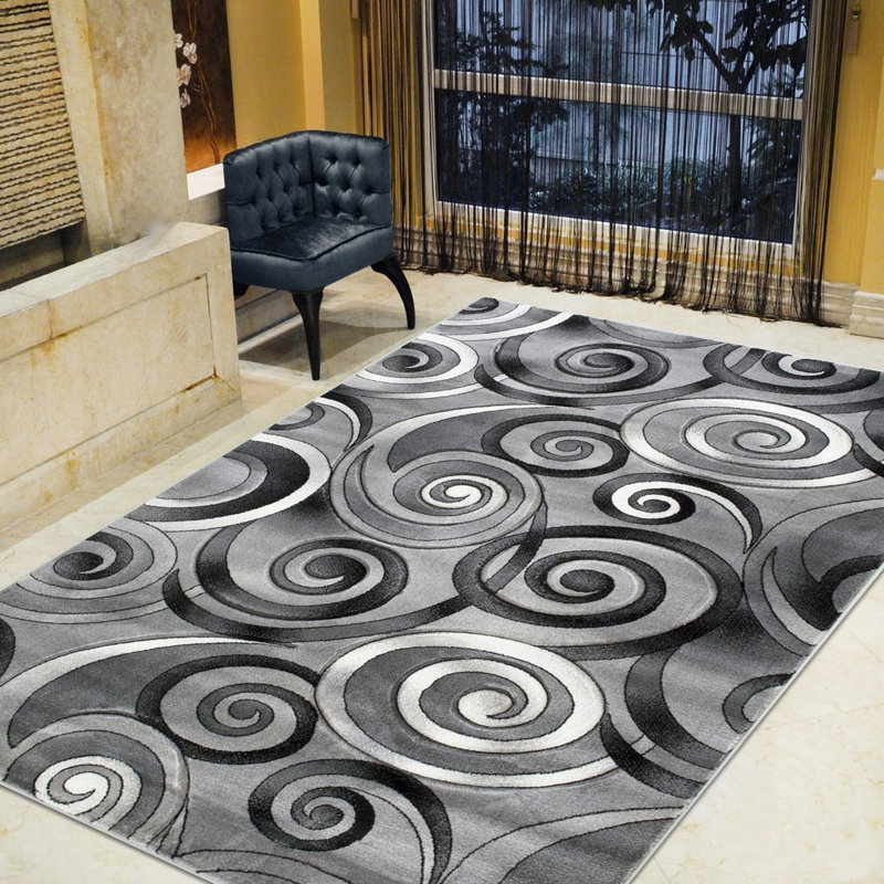 Quillon Abstract Indoor Rug, Rectangle 7' x 10'5"